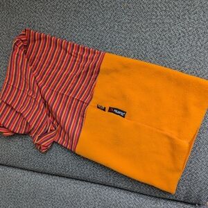 BUFF polar fleece neckwarmer tube gaiter orange striped